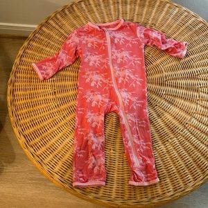 Kickee Pants Coverall in English Rose Leafy Sea Dragon